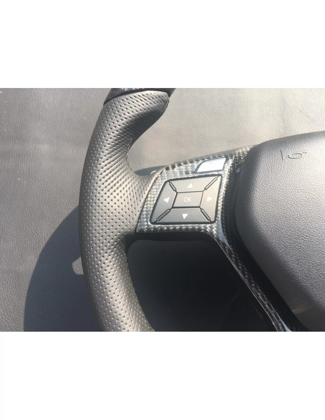  - Steering Wheels - Mercedes-Benz CLS E-Class SLK W172 W212 W218 Kierownica ze skóry węglowej - 4 - Mercedes-Benz CLS E-Class S