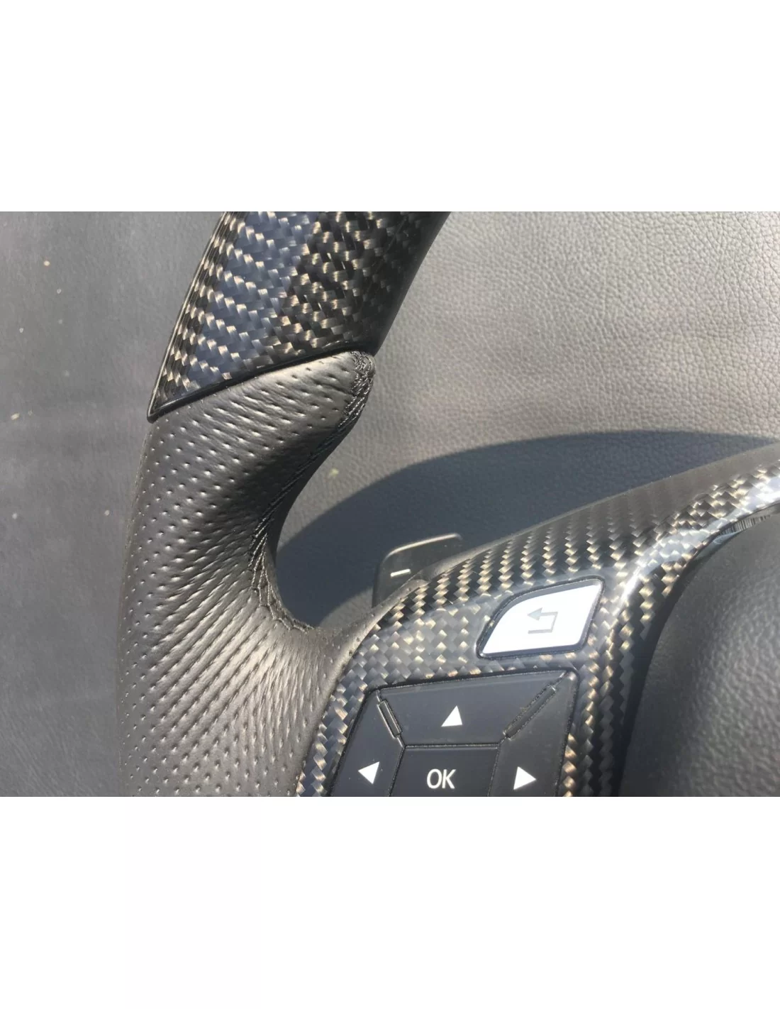  - Steering Wheels - Mercedes-Benz CLS E-Class SLK W172 W212 W218 Kierownica ze skóry węglowej - 5 - Mercedes-Benz CLS E-Class S