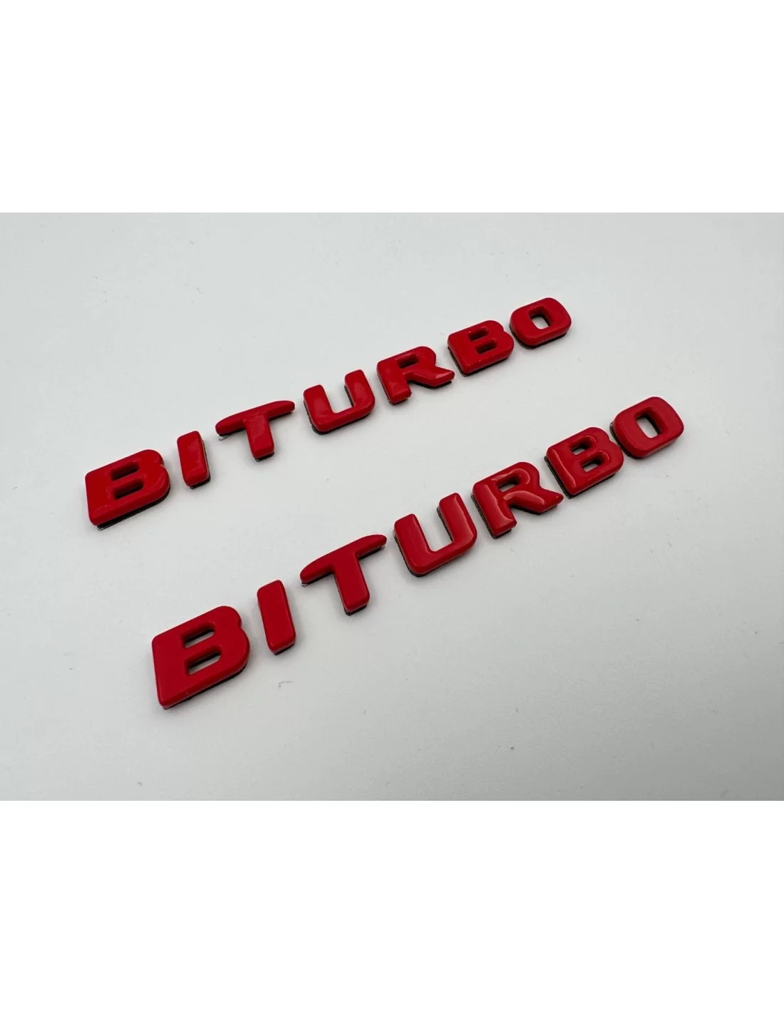  - Logos & Emblems - メルセデスベンツ車用 レッドメタリック ブラバス BITURBO サイドロゴバッジセット - 3 - Logos & Emblems メルセデスベンツ車用 レッドメタリック ブラバス BITURBO サイドロゴバッ