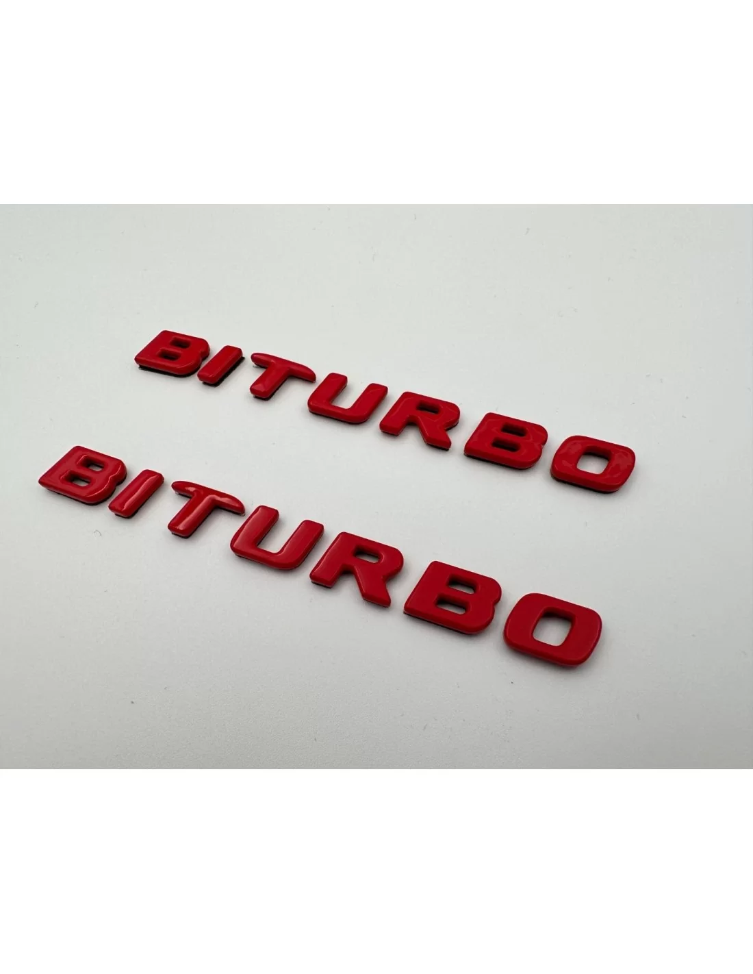  - Logos & Emblems - メルセデスベンツ車用 レッドメタリック ブラバス BITURBO サイドロゴバッジセット - 4 - Logos & Emblems メルセデスベンツ車用 レッドメタリック ブラバス BITURBO サイドロゴバッ