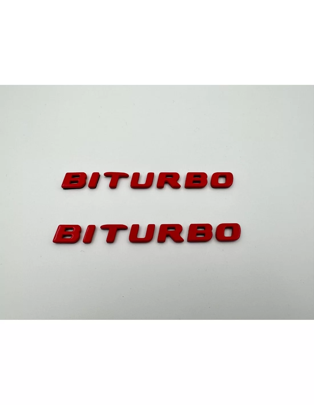 - Logos & Emblems - Rood metallic Brabus BITURBO badgeset met logo op zijkant voor Mercedes-Benz W463A W464 G-Klasse - 3 - Upgr  - Logos & Emblems - Rood metallic Brabus BITURBO badgeset met logo op zijkant voor Mercedes-Benz W463A W464 G-Klasse - 3 - Upgr