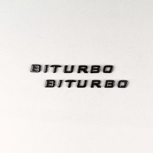  - Logos & Emblems - 用于梅赛德斯-奔驰 W463A G 级轿车的黑色金属 Brabus BITURBO 侧徽标套件 - 1 - 使用这套黑色金属 Brabus BITURBO 侧徽章来提升您的梅赛德斯-奔驰 W463A 的档次。完美的