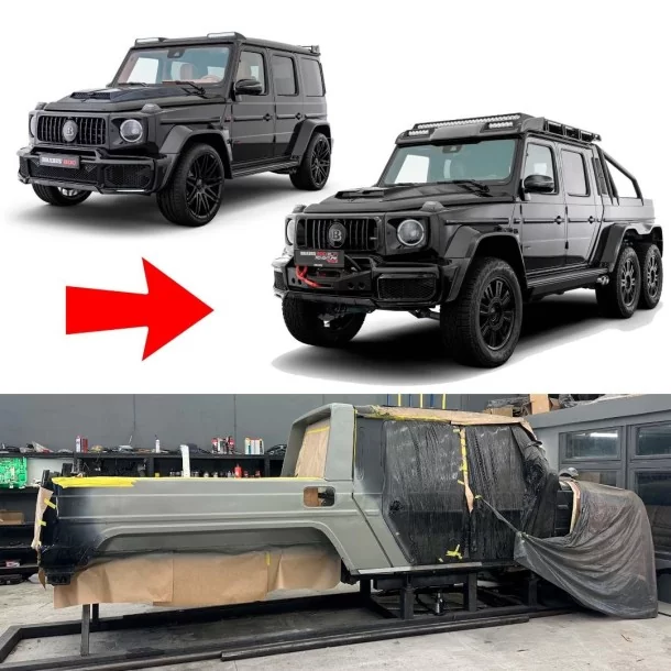  - G Class W463A XLP 900 6x6 - Carrocería trasera pick up de acero inoxidable para Clase G W463A XLP 900 6x6 - 1 - Carrocería tr
