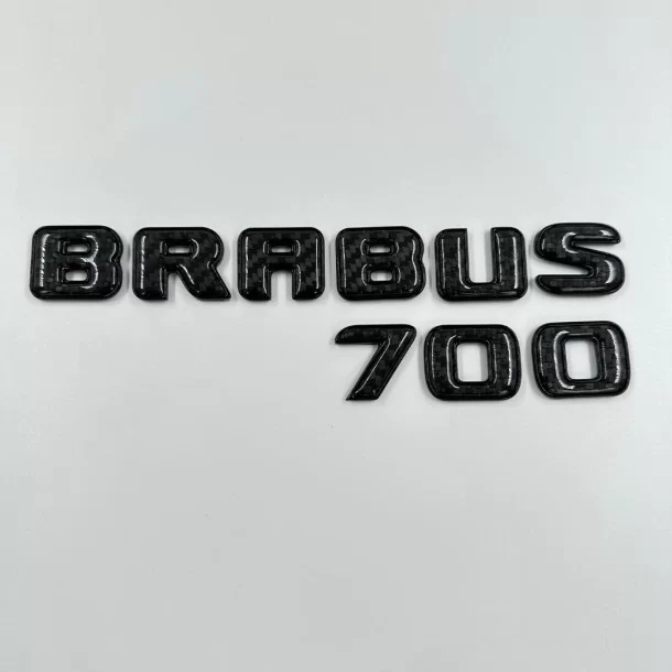  - Logos & Emblems - 用于梅赛德斯-奔驰 W463A W464 G 级轿车的 Brabus 700 黑色金属碳纤维徽标标识 - 1 - 引人注目的黑色金属碳纤维 Brabus 700 徽标为您的梅赛德斯 W463A W464 增色不少，