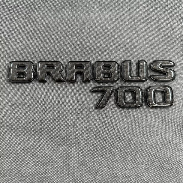  - Logos & Emblems - Brabus 700-stijl embleem logo ZWART metallic met carbon voor Mercedes-Benz auto's - 1 - Upgrade uw Mercedes