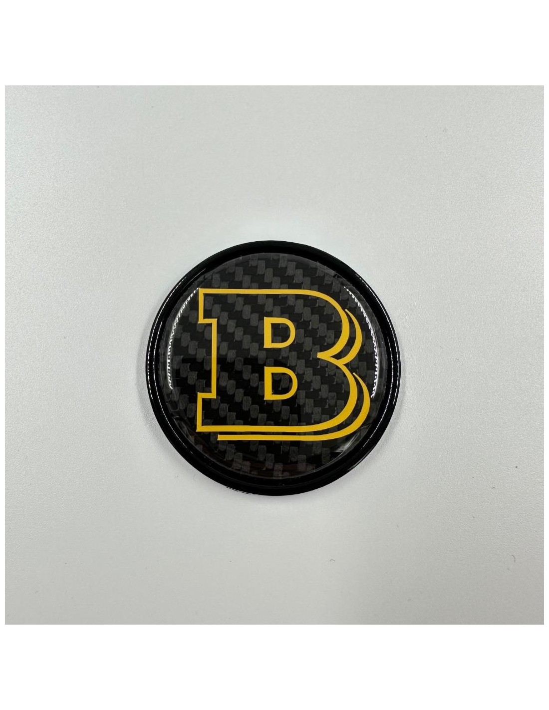 - Logos & Emblems - 2-component Metallic Carbon Yellow Brabus Badge Logo Hood Scoop Mercedes W463a W464 G-Class - 1 - Enhance y  - Logos & Emblems - 2-component Metallic Carbon Yellow Brabus Badge Logo Hood Scoop Mercedes W463a W464 G-Class - 1 - Enhance y
