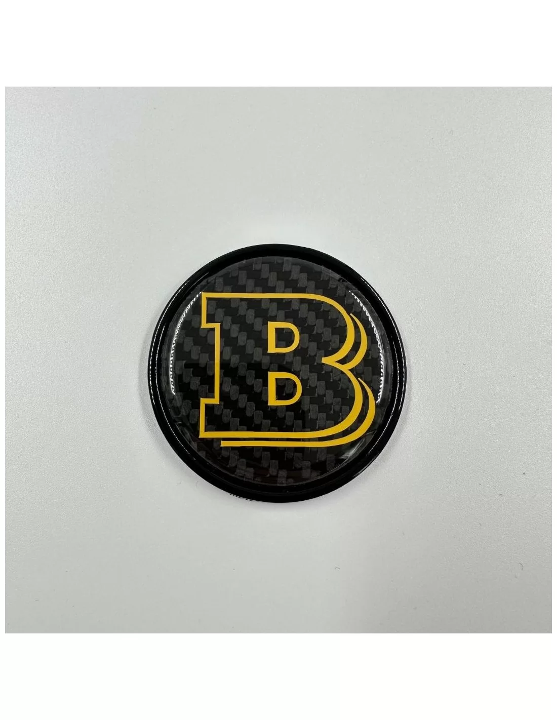 - Logos & Emblems - 2-component Metallic Carbon Yellow Brabus Badge Logo Hood Scoop Mercedes W463a W464 G-Class - 1 - Enhance y  - Logos & Emblems - 2-component Metallic Carbon Yellow Brabus Badge Logo Hood Scoop Mercedes W463a W464 G-Class - 1 - Enhance y