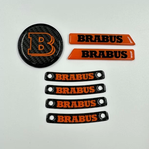  - Logos & Emblems - 用于梅赛德斯-奔驰 W463A W464 G 级轿车的 Brabus 橙色徽章徽标套件 - 1 - 为您的梅赛德斯-奔驰 W463A W464 G 级车配备醒目的 Brabus 橙色徽标套件。为您的爱车增添独特魅力