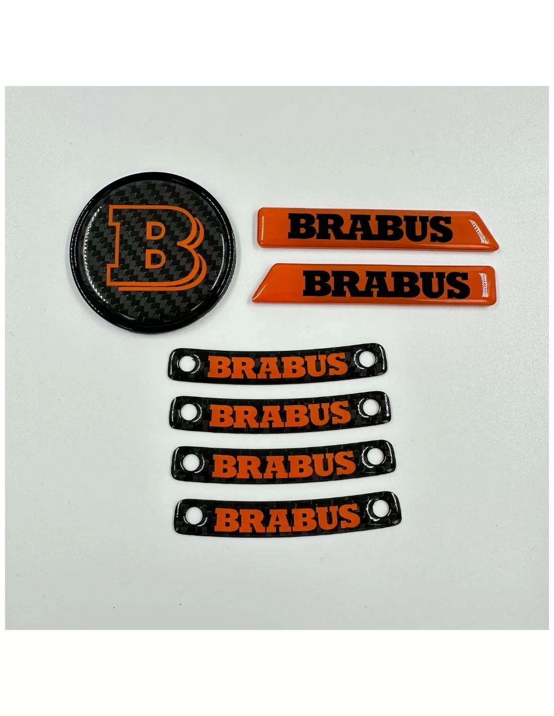 - logo & Emblems - Brabus ORANGE Plakette Logo-Emblem-Set für Mercedes-Benz W463A W464 G-Klasse - 1 - Werten Sie Ihre Mercedes-  - logo & Emblems - Brabus ORANGE Plakette Logo-Emblem-Set für Mercedes-Benz W463A W464 G-Klasse - 1 - Werten Sie Ihre Mercedes-