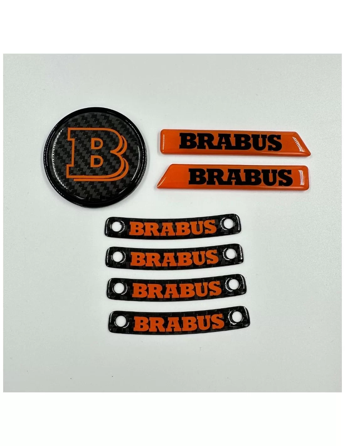 - logo & Emblems - Brabus ORANGE Plakette Logo-Emblem-Set für Mercedes-Benz W463A W464 G-Klasse - 2 - Werten Sie Ihre Mercedes-  - logo & Emblems - Brabus ORANGE Plakette Logo-Emblem-Set für Mercedes-Benz W463A W464 G-Klasse - 2 - Werten Sie Ihre Mercedes-