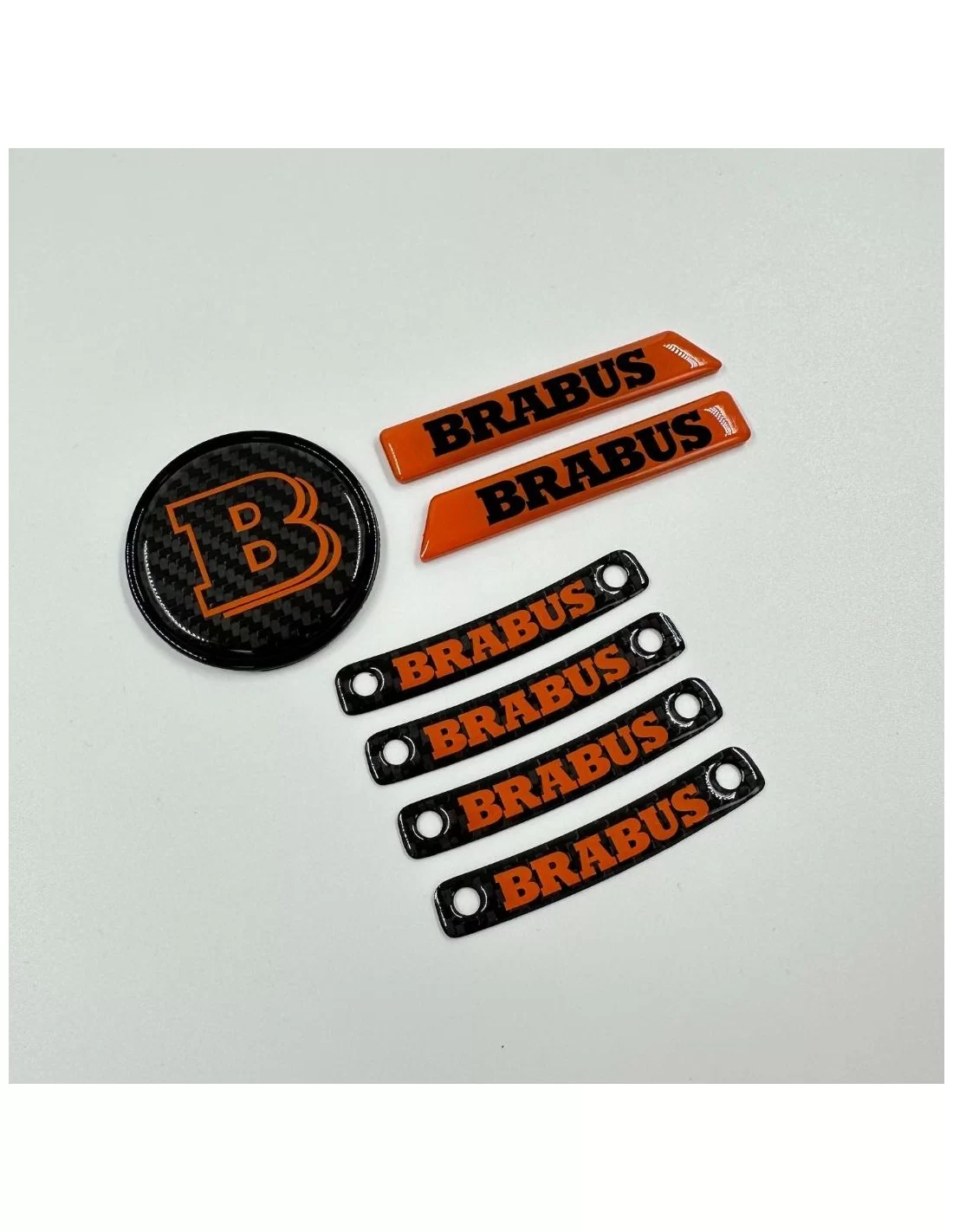 - logo & Emblems - Brabus ORANGE Plakette Logo-Emblem-Set für Mercedes-Benz W463A W464 G-Klasse - 3 - Werten Sie Ihre Mercedes-  - logo & Emblems - Brabus ORANGE Plakette Logo-Emblem-Set für Mercedes-Benz W463A W464 G-Klasse - 3 - Werten Sie Ihre Mercedes-
