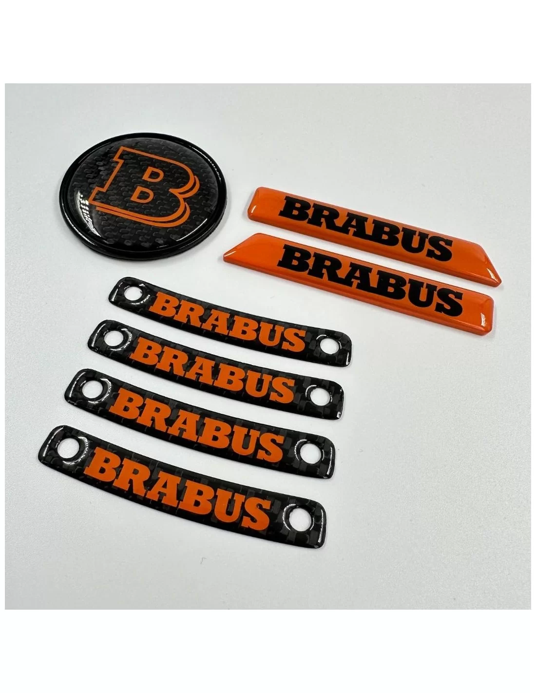 - logo & Emblems - Brabus ORANGE Plakette Logo-Emblem-Set für Mercedes-Benz W463A W464 G-Klasse - 4 - Werten Sie Ihre Mercedes-  - logo & Emblems - Brabus ORANGE Plakette Logo-Emblem-Set für Mercedes-Benz W463A W464 G-Klasse - 4 - Werten Sie Ihre Mercedes-