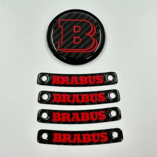  - Logos & Emblems - Brabus RED badge logo emblem set for Mercedes-Benz W463A W464 G-Class - 1 - Enhance your Mercedes-Benz G-Cl