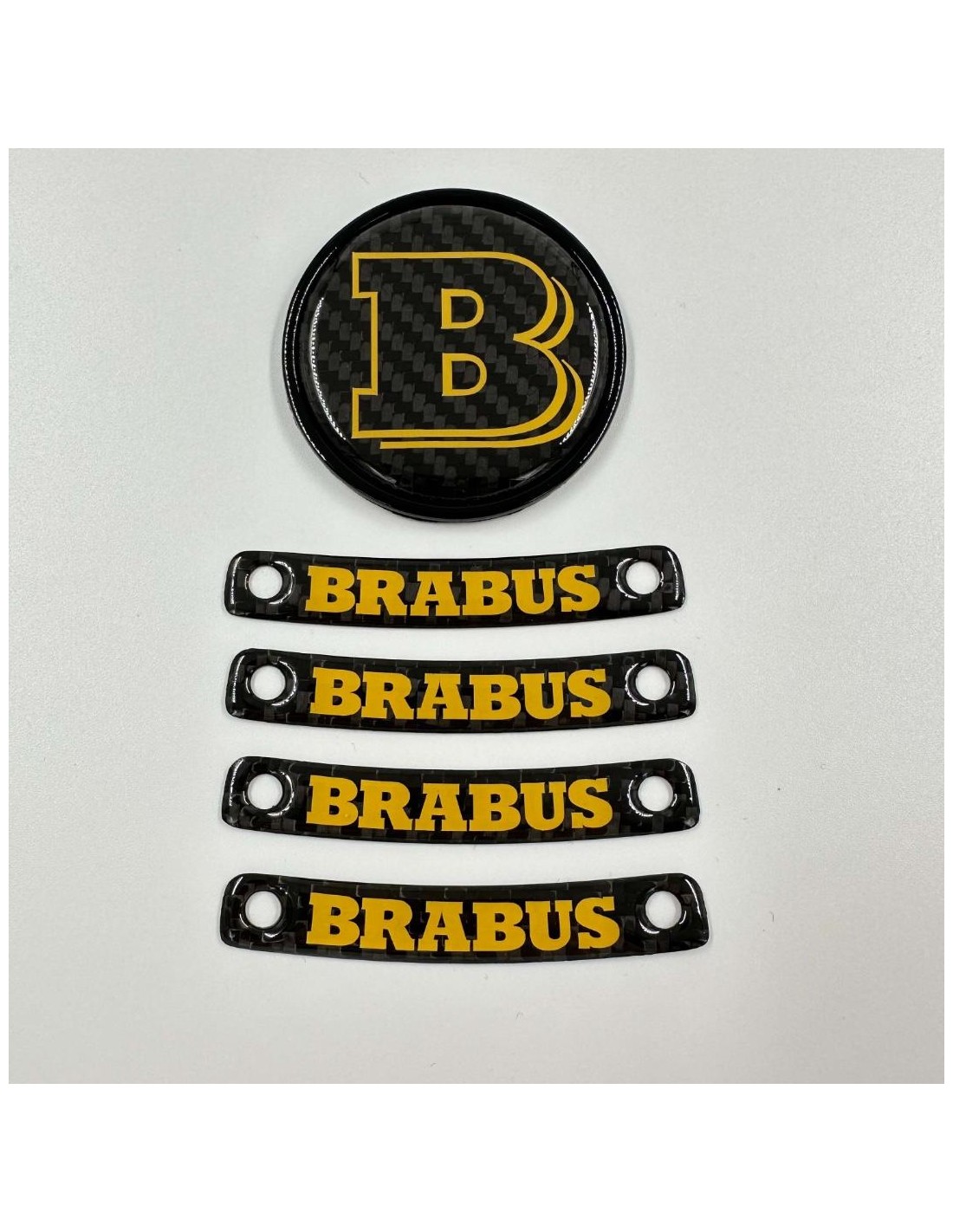 - logo & Emblems - Набір емблем Brabus Жовтий значок для Mercedes-Benz W463A W464 G-Class - 1 - Прикрасьте зовнішній вигляд сво  - logo & Emblems - Набір емблем Brabus Жовтий значок для Mercedes-Benz W463A W464 G-Class - 1 - Прикрасьте зовнішній вигляд сво