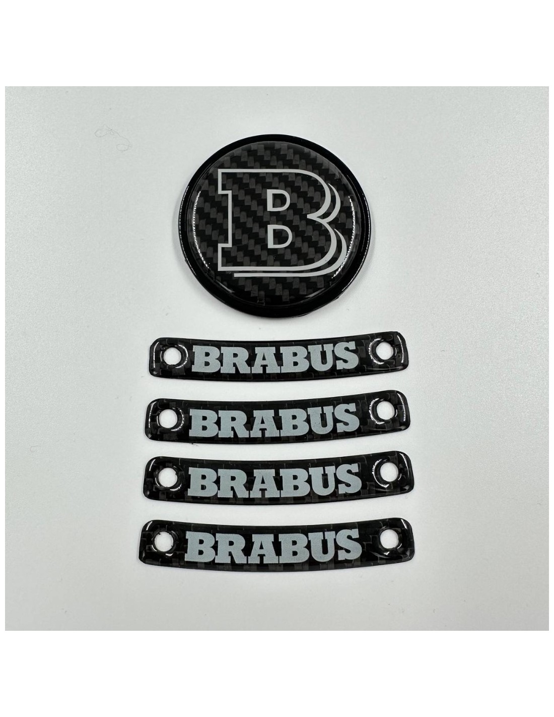  - logo & Emblems - Zestaw emblematów z logo Brabus Grey dla Mercedes-Benz W463A W464 G-Class - 1 - Ulepsz swój Mercedes-Benz Kl