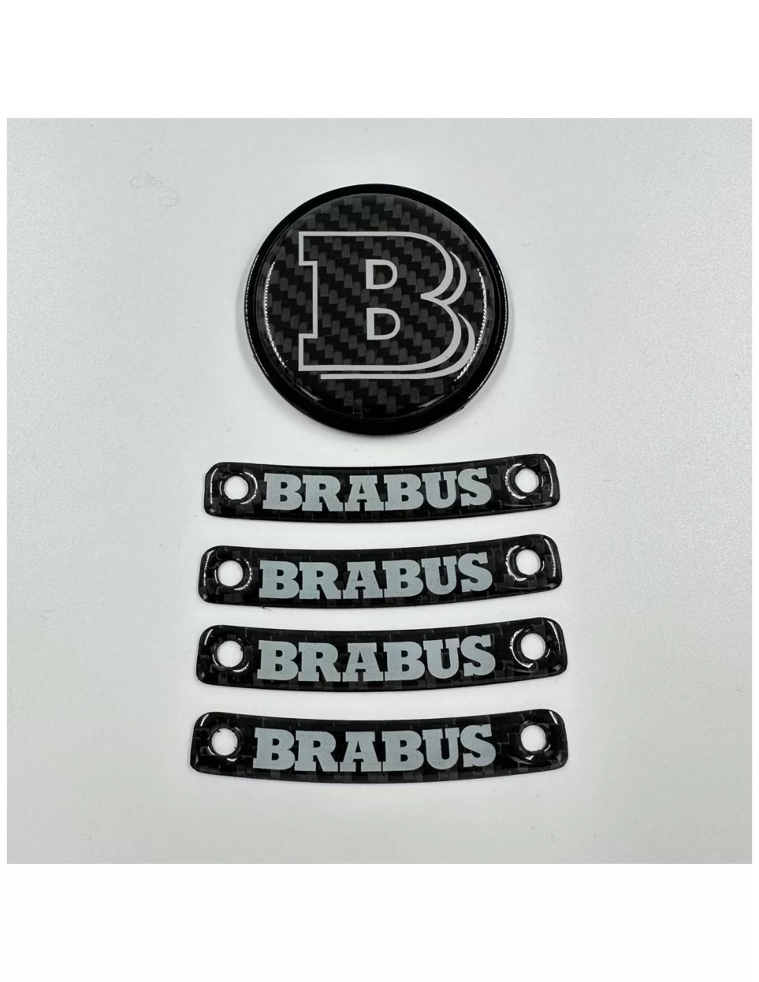 - logo & Emblems - Zestaw emblematów z logo Brabus Grey dla Mercedes-Benz W463A W464 G-Class - 1 - Ulepsz swój Mercedes-Benz Kl