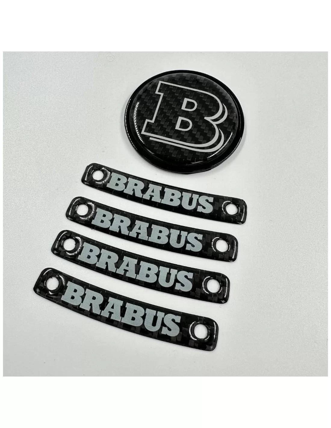  - logo & Emblems - Brabus Graue Plakette Logo-Emblem-Set für Mercedes-Benz W463A W464 G-Klasse - 2 - Veredeln Sie Ihre Mercedes