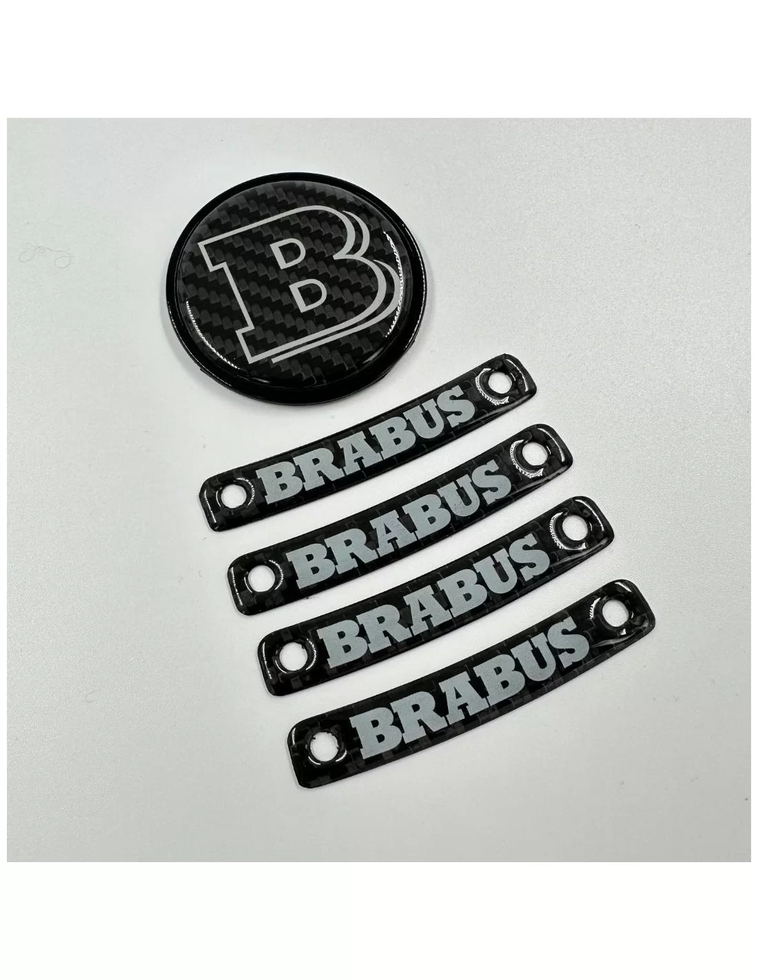  - logo & Emblems - Zestaw emblematów z logo Brabus Grey dla Mercedes-Benz W463A W464 G-Class - 3 - Ulepsz swój Mercedes-Benz Kl