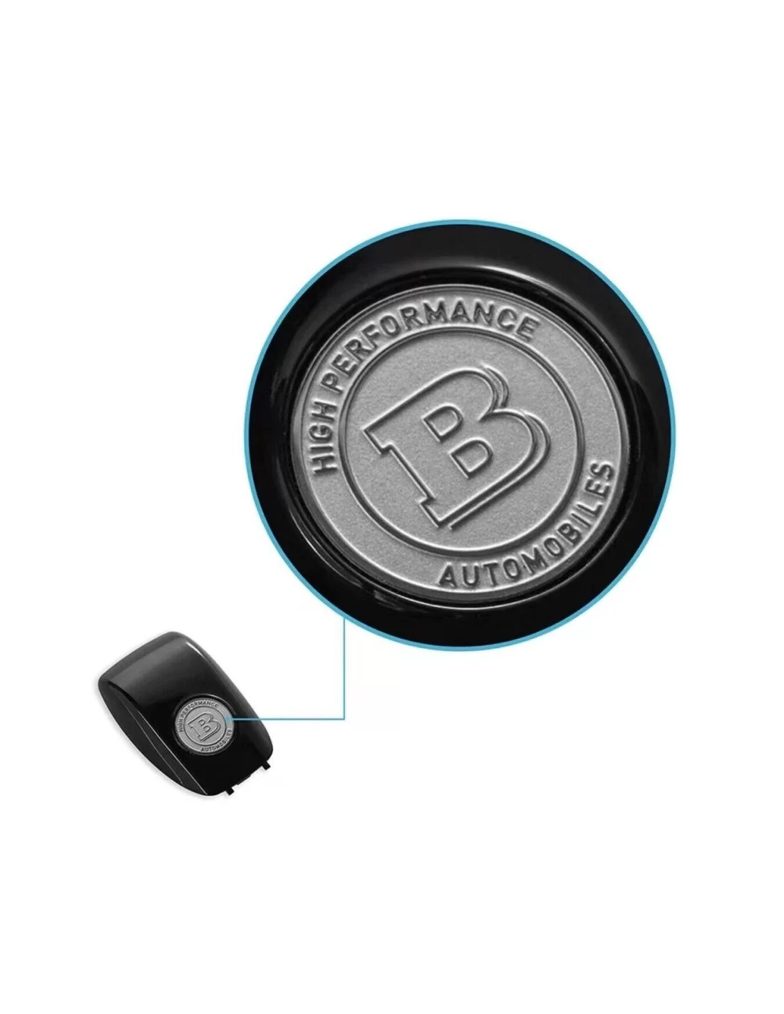 - Logos & Emblems - Metallic Brabus-logo voor afstandsbediening sleutelhangerhouder Mercedes - 2 - Verfraai uw Mercedes-Benz me  - Logos & Emblems - Metallic Brabus-logo voor afstandsbediening sleutelhangerhouder Mercedes - 2 - Verfraai uw Mercedes-Benz me