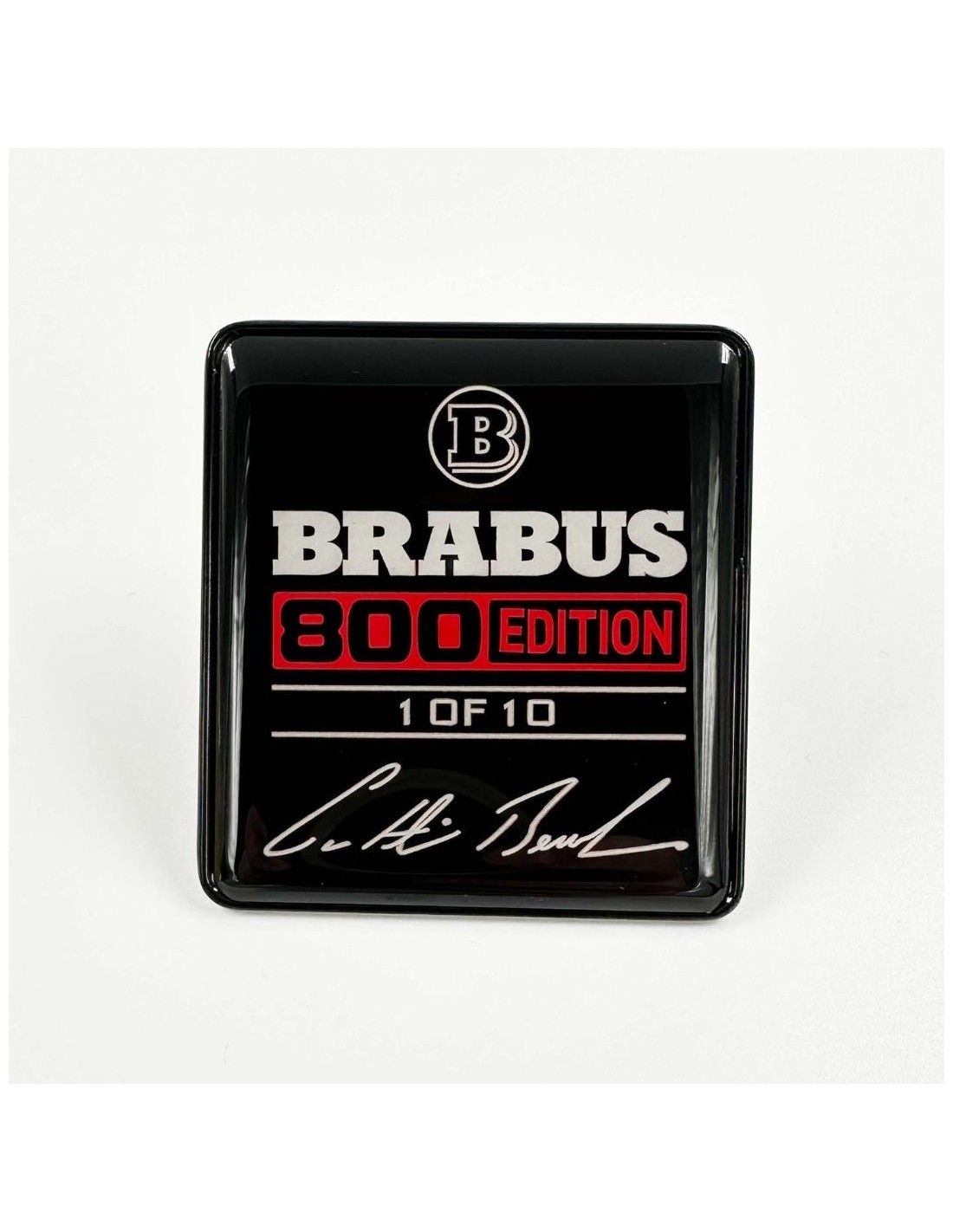  - Logos & Emblems - Metallic Brabus 800 zetels embleem logo set rode zetels Mercedes-Benz W463A G-Klasse - 1 - Verfraai uw Merc