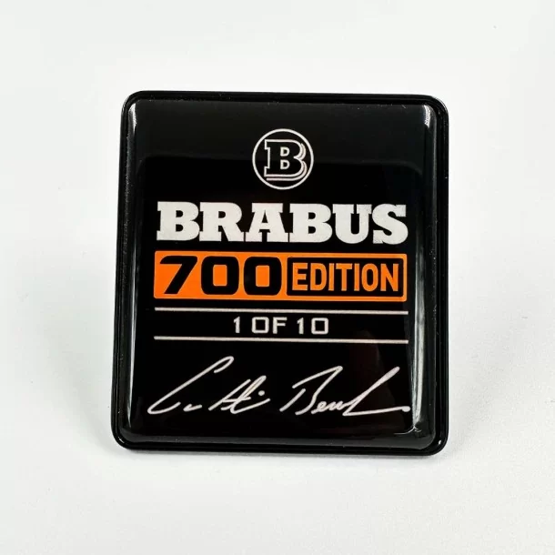  - logo & Emblems - Zestaw emblematów na siedzenia Metallic Brabus 700 Edition Orange Mercedes-Benz W463A G-Class - 1 - Wzbogać 