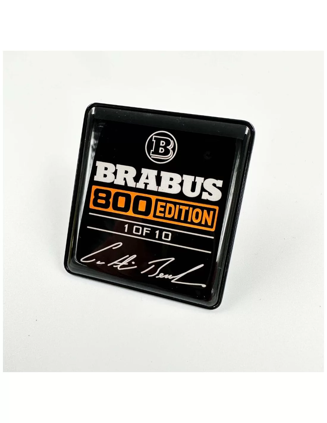  - Logos & Emblems - Metallic Brabus 800 edition Orange seats emblem logo set Mercedes-Benz W463A G-Class - 3 - Upgrade your Me
