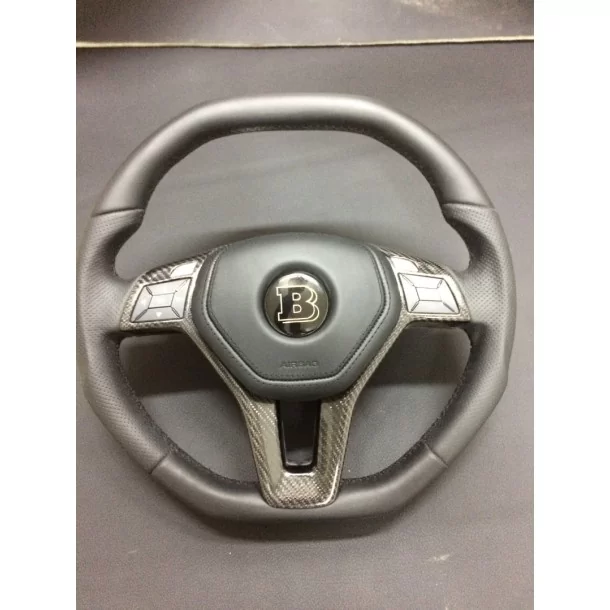  - Steering Wheels - Mercedes-Benz CLS E-Class SLK W172 W212 W218 Volante em Couro Carbono - 1 - Actualize o seu veículo com o v