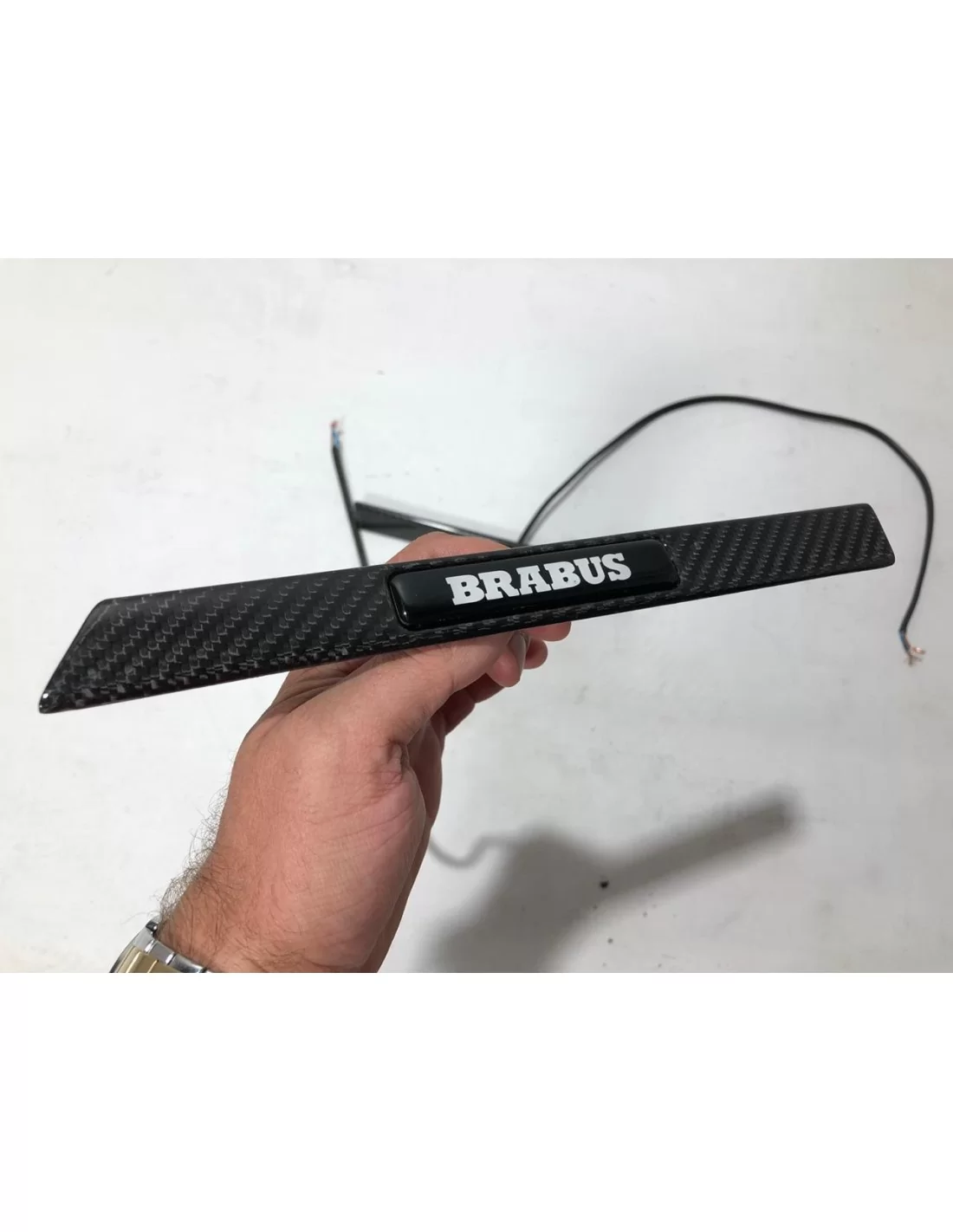 - Logos & Emblems - Kolfiber Brabus Style Fender Insert LED BLUE Emblem Badge för Mercedes G Wagon W463A W464 - 3 - Uppgradera 
