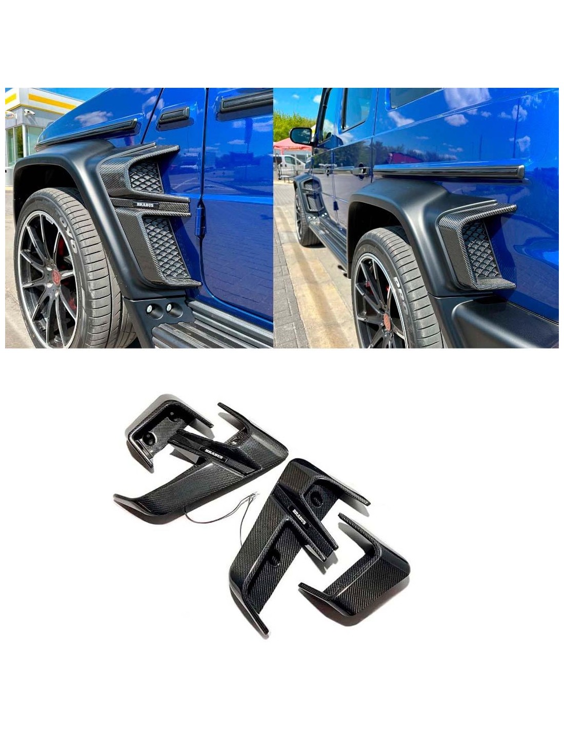 Carbon fiber Brabus Widestar exterieur body kit zonder diffuser voor Mercedes Mercedes-Benz, Mercedes-Benz G-Class 2018+ (W463A) Carbon fiber Brabus Widestar exterieur body kit zonder diffuser voor Mercedes Mercedes-Benz, Mercedes-Benz G-Class 2018+ (W463A)
