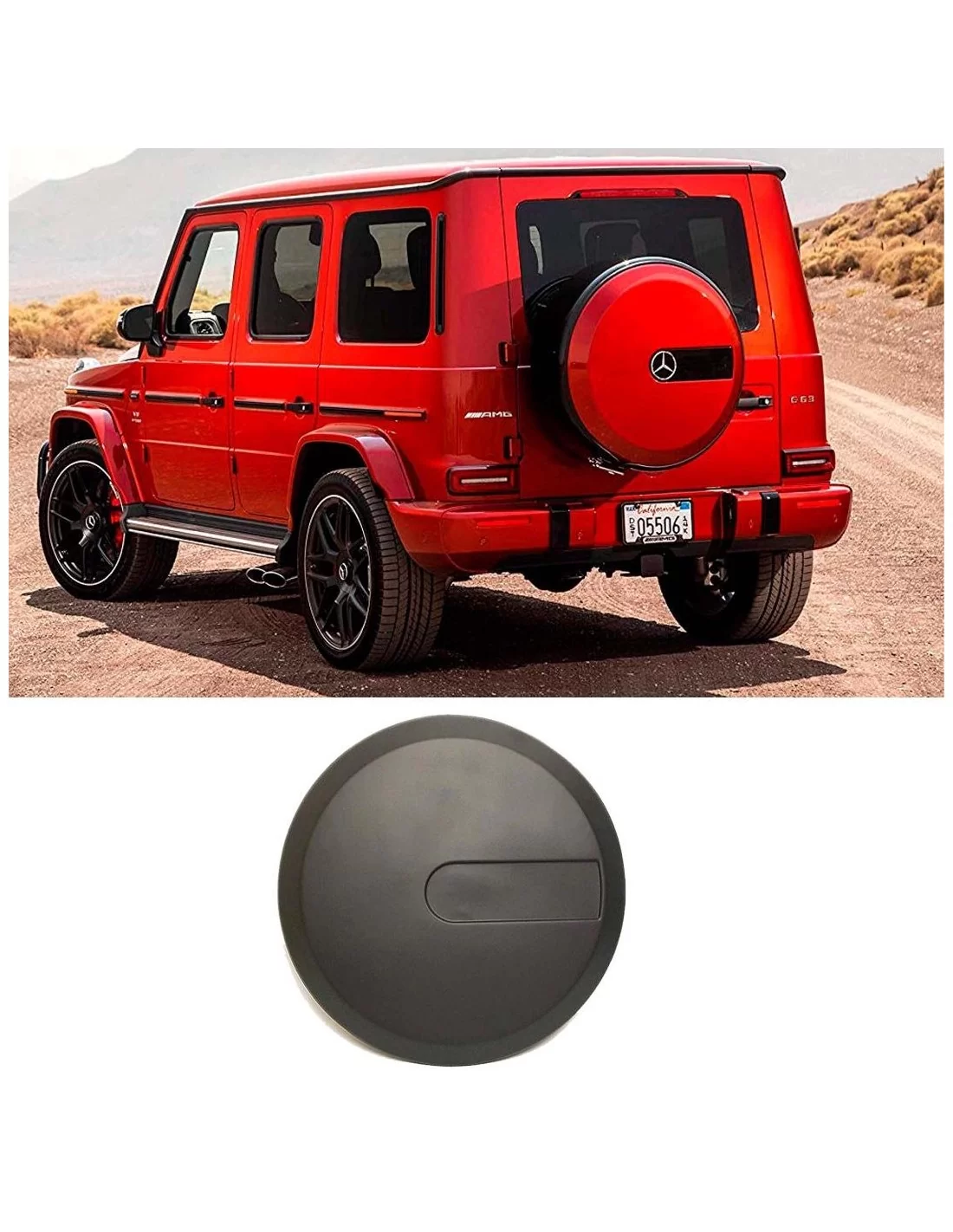 - Mercedes-Benz - Placa de cobertura da roda sobresselente traseira em fibra de vidro para Mercedes-Benz W463a W464 G-Class G-W  - Mercedes-Benz - Placa de cobertura da roda sobresselente traseira em fibra de vidro para Mercedes-Benz W463a W464 G-Class G-W