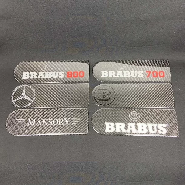  - logo & Emblems - Emblème en fibre de carbone Logo pour couvre pneu arrière Amg Brabus Mansory Mercedes W463a W464 G-class - 1
