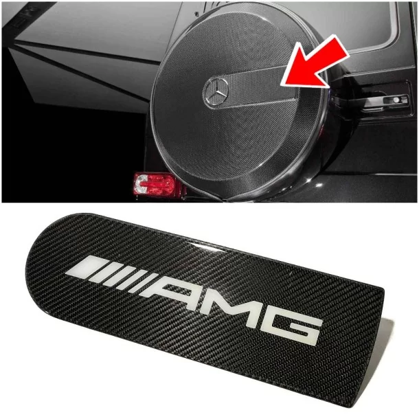  - Logos & Emblems - 用于 AMG 梅赛德斯-奔驰 W463A W464 G 级旅行车后备胎轮罩的碳纤维徽章徽标 - 1 - 为您的 AMG Mercedes-Benz W463A W464 升级时尚的碳纤维徽标备胎轮罩。完美的配合和时