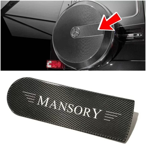  - logo & Emblems - Emblemat z włókna węglowego Logo na tylne koło zapasowe Mansory Mercedes-benz W463a W464 G-class G-wagon - 1