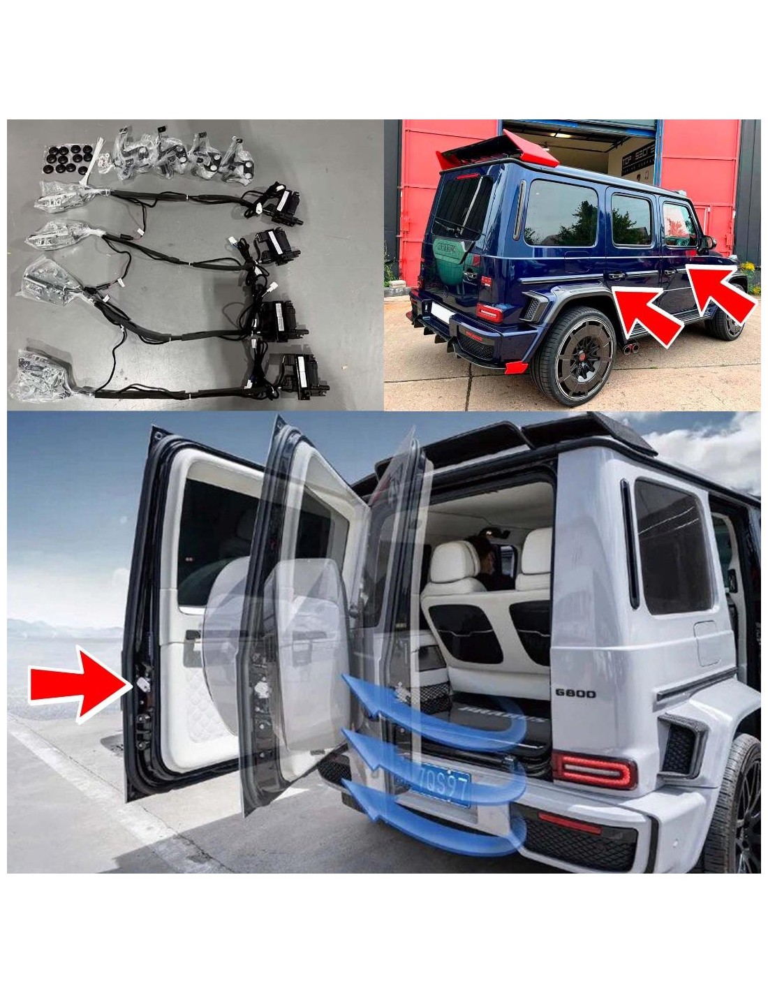  - Mercedes Benz - Miękki samozamykacz do drzwi Mercedes-Benz W463A W464 G klasa G350 G500 G550 G55 G63 - 1 - Kup samozamykacz d