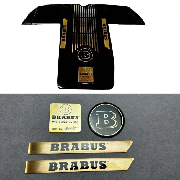  - Logos & Emblems - 用于梅赛德斯-奔驰 W463 的金属色 BRABUS 800 V12 BITURBO 发动机徽章套件 - 1 - 使用金属色 BRABUS 800 V12 BITURBO 引擎徽章套件升级您的奔驰 W463。完美提