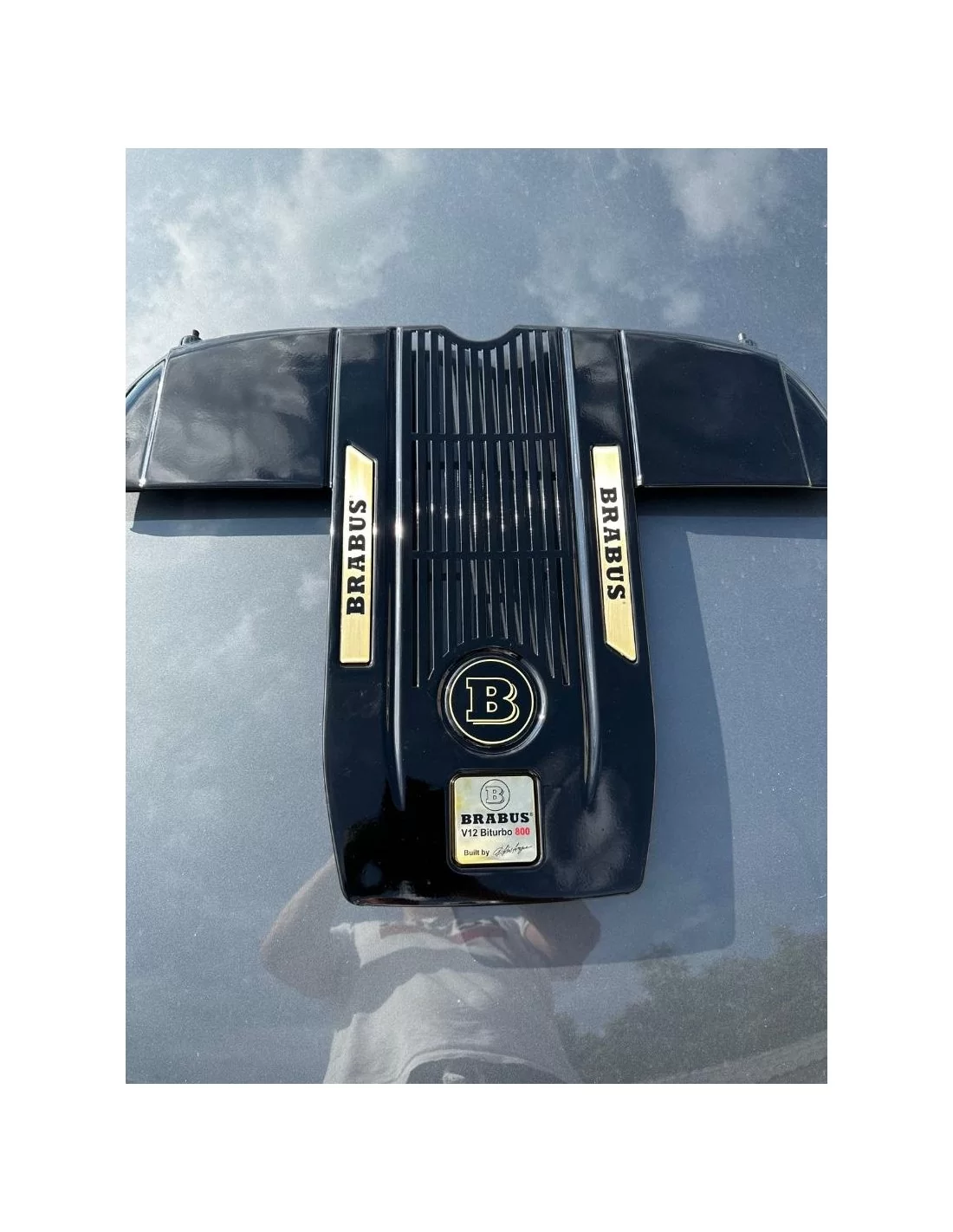  - Logos & Emblems - Conjunto de emblemas de motor metálico estilo BRABUS 800 V12 BITURBO para Mercedes-Benz W463 - 3 - Actualiz