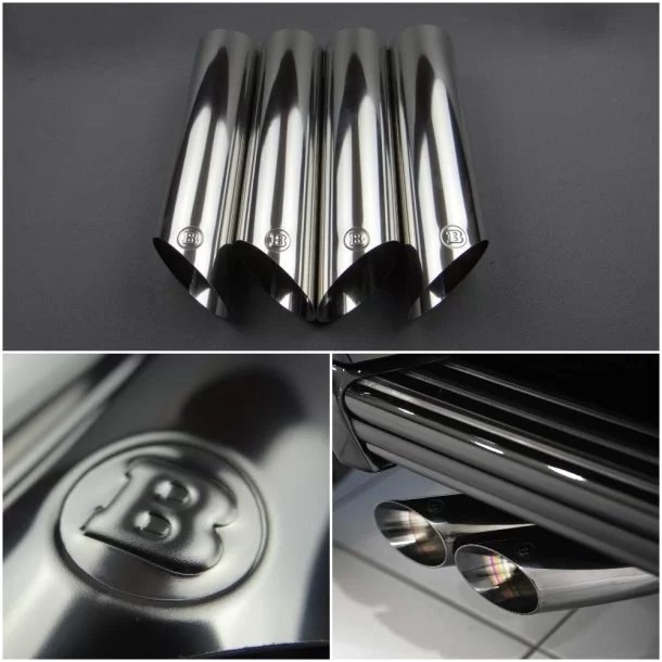  - Mercedes-Benz - Stainless steel Brabus exhaust pipes tips chrome for Mercedes-Benz G-Class W463A W464 - 1 - Upgrade your Merc