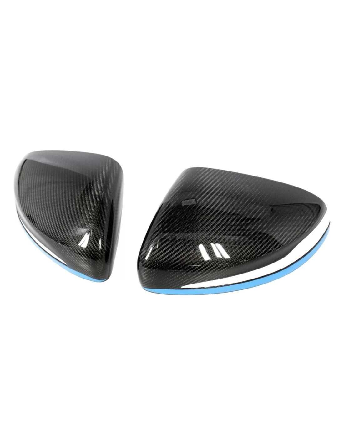 - Mercedes-Benz - Carbon Fiber Mirror Covers with Blue Stripe for Mercedes-Benz G-Class W463A W464 G63 - 2 - Add a sporty touch - Mercedes-Benz - Carbon Fiber Mirror Covers with Blue Stripe for Mercedes-Benz G-Class W463A W464 G63 - 2 - Add a sporty touch