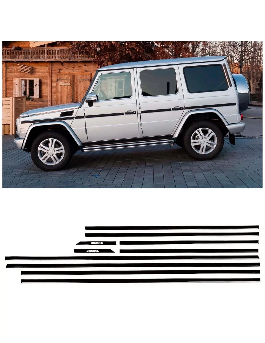  - Mercedes-Benz - メルセデスベンツGクラスW463用ブラバスBLACKモールディングインサートブラックグロス10本セット - 3 - Mercedes-Benz メルセデスベンツGクラスW463用ブラバスBLACKモールディングインサー