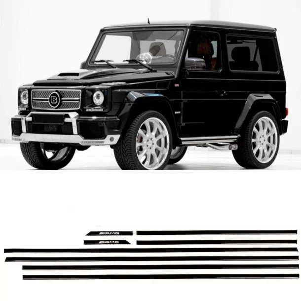  - Mercedes Benz - Listwy AMG BLACK z czarnym połyskiem do 3-drzwiowego modelu SWB Mercedes-Benz W463 G-Class - 1 - Kup czarne l