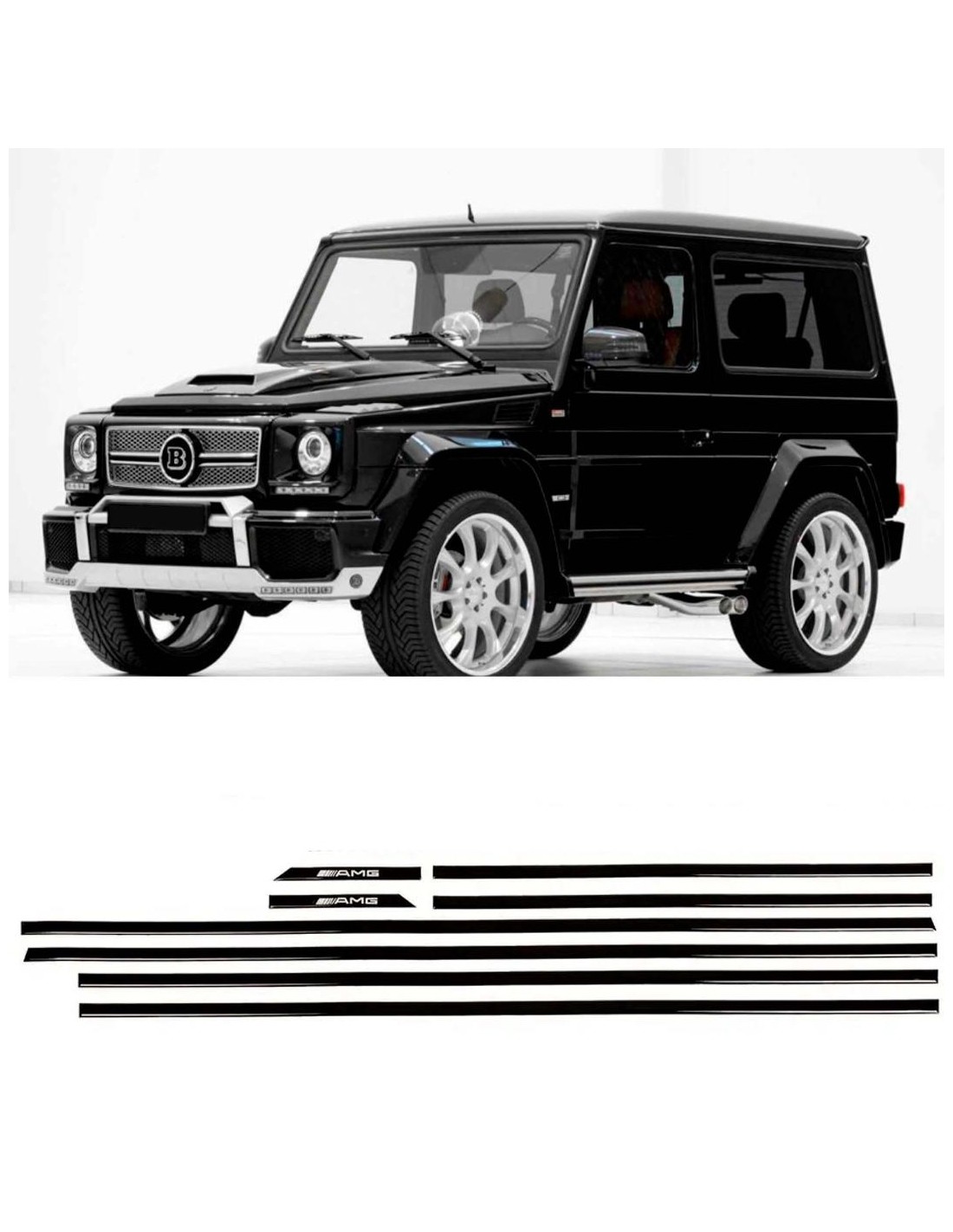 - Mercedes Benz - AMG BLACK molduras inserciones negro brillo para 3 puertas SWB Mercedes-Benz W463 Clase G - 1 - ¡Comprar AMG - Mercedes Benz - AMG BLACK molduras inserciones negro brillo para 3 puertas SWB Mercedes-Benz W463 Clase G - 1 - ¡Comprar AMG