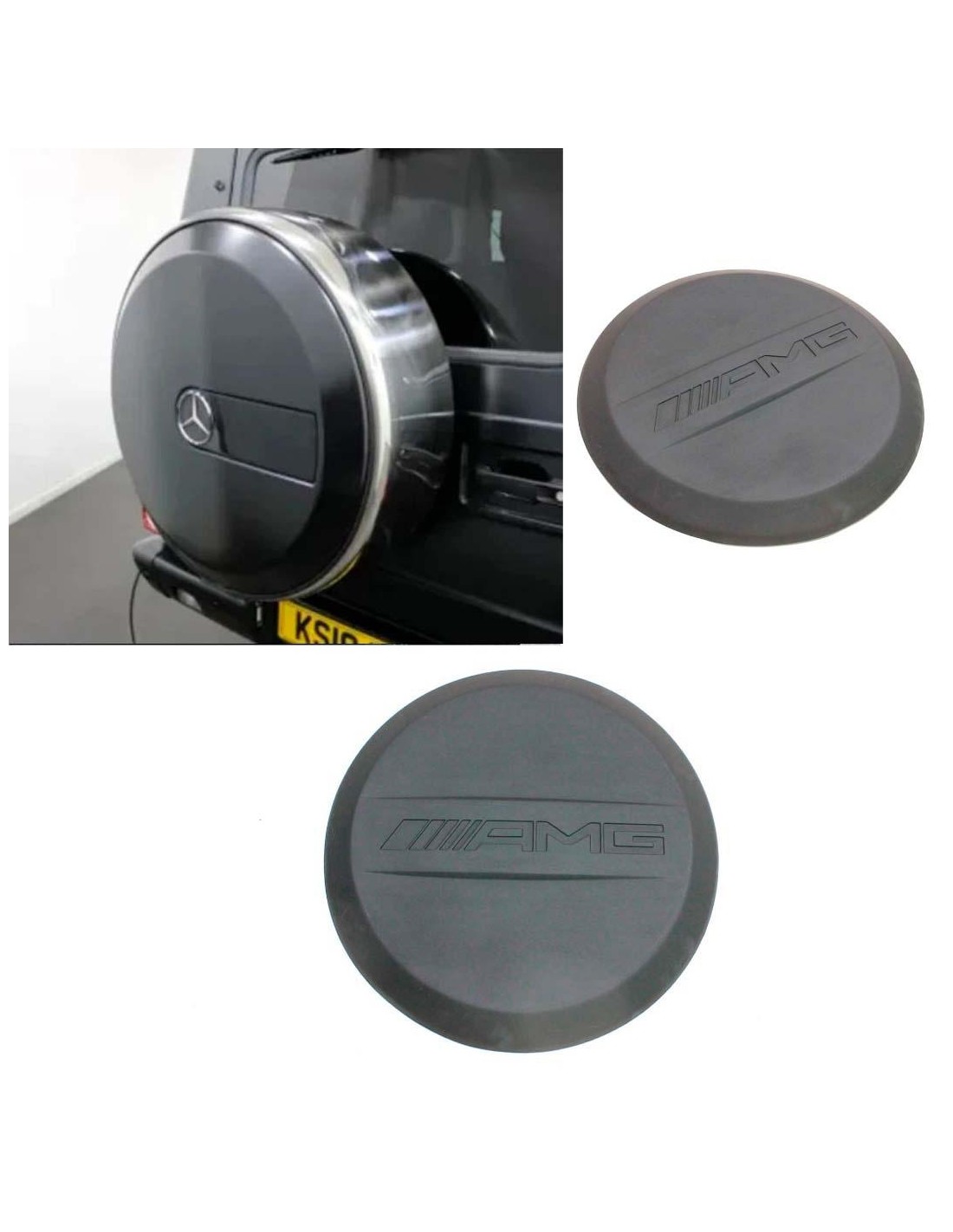 - Mercedes-Benz - Placa de cobertura da roda sobresselente traseira AMG em fibra de vidro para Mercedes-Benz W463 G-Class G-Wag - Mercedes-Benz - Placa de cobertura da roda sobresselente traseira AMG em fibra de vidro para Mercedes-Benz W463 G-Class G-Wag