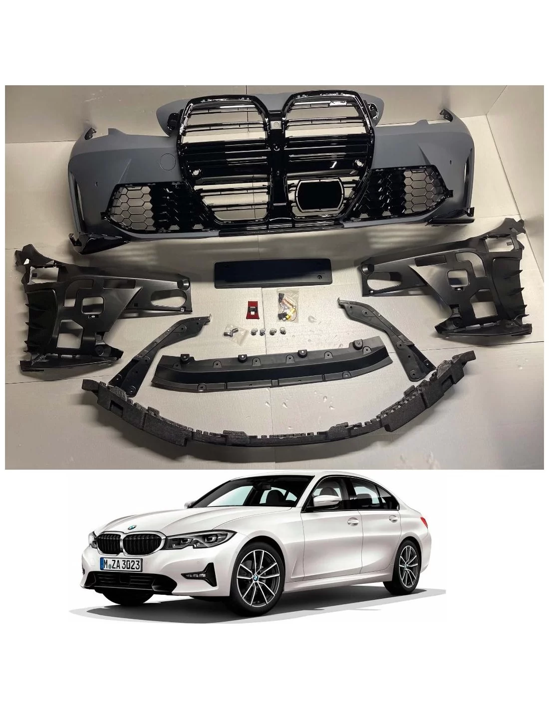 - BMW - Передній бампер M3 G80 Style для BMW G20 G21 - 1 - Перетворіть свій BMW G20 G21 з цим приголомшливим переднім бампером - BMW - Передній бампер M3 G80 Style для BMW G20 G21 - 1 - Перетворіть свій BMW G20 G21 з цим приголомшливим переднім бампером