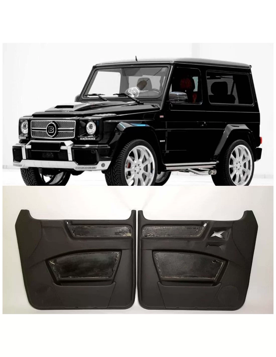 - Mercedes-Benz - Painéis interiores das portas sem revestimento em pele para Mercedes-Benz W463 3 portas SWB G-wagon 1979 - 20 - Mercedes-Benz - Painéis interiores das portas sem revestimento em pele para Mercedes-Benz W463 3 portas SWB G-wagon 1979 - 20