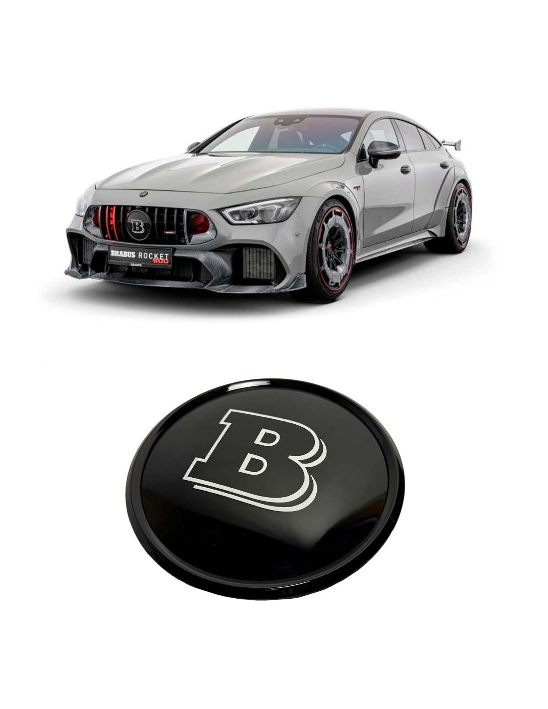 - Logos & Emblems - Plastic Brabus front grille badge for Mercedes-Benz GT 4 door Coupe - 1 - Enhance your Mercedes-Benz GT 4-d - Logos & Emblems - Plastic Brabus front grille badge for Mercedes-Benz GT 4 door Coupe - 1 - Enhance your Mercedes-Benz GT 4-d