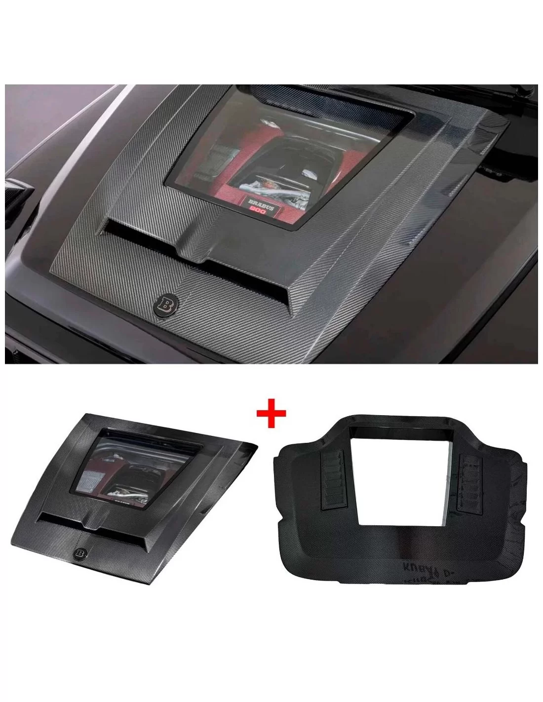  - Mercedes-Benz - Carbon Fiber Brabus Rocket P 900 Edition Hood Scoop With Hood Under Cover for Mercedes Benz W463a G-class G-w