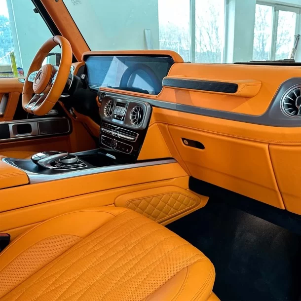  - Steering Wheels - Brabus laranja Remanufactura de estofos interiores para Mercedes Benz W463A G-Class G-Wagon - 1 - Compre Br