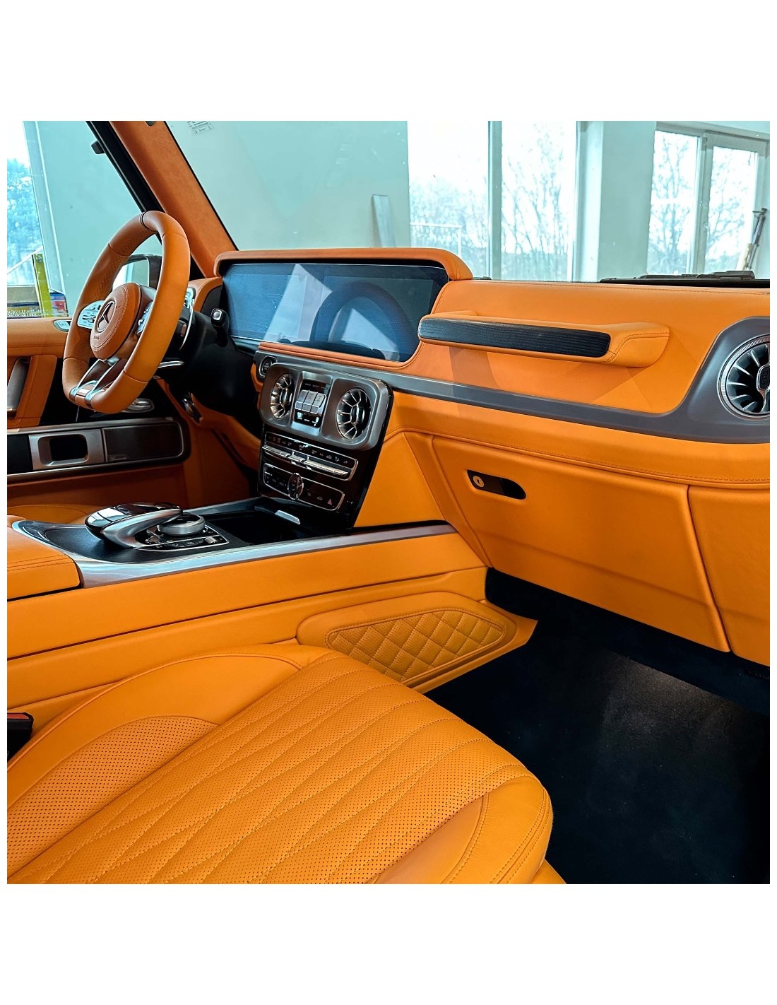  - Steering Wheels - Brabus oranje interieurbekleding revisie voor Mercedes Benz W463A G-Klasse G-Wagon - 1 - Koop Brabus Oranje