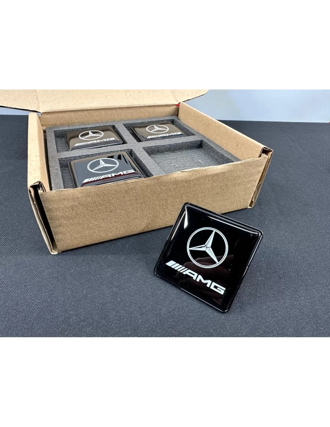  - Logos & Emblems - Metall AMG säten emblem märke logotyp set för Mercedes-Benz bilar - 5 - Förbättra din Mercedes-Benz med den