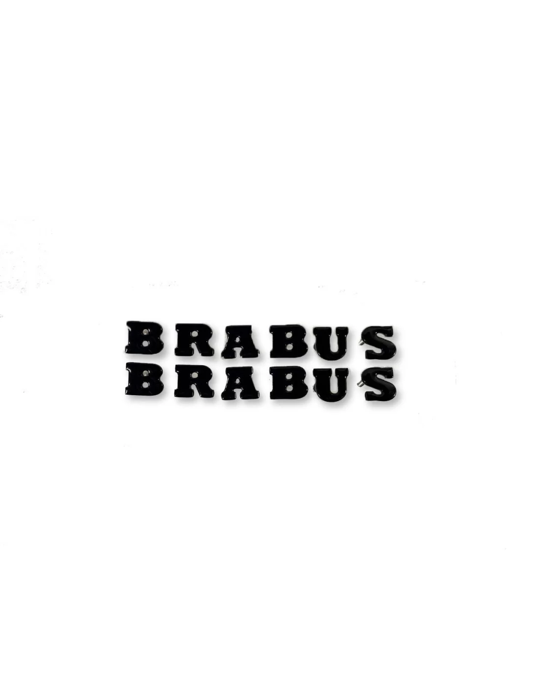  - Logos & Emblems - Metallic brabus badge emblem bokstäver för dörrpanelen trim mercedes-benz w463a g-klass - 2 - Uppgradera di
